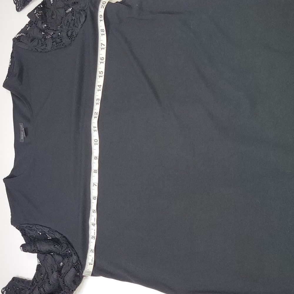 J. Jill Wearever Collection  Black Lace Overlay Dress SZ LP - Picture 4 of 12